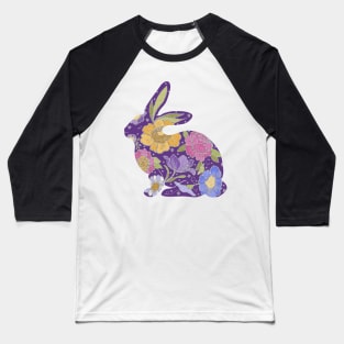 Virginia the Floral Bunny Baseball T-Shirt